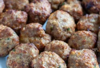 Golden Brown Air Fryer Turkey Meatballs