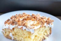 Golden Crunch Butterfinger Poke Cake