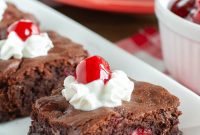 Black Forest Cherry Fudge Brownies