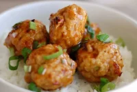 Sticky Pineapple Teriyaki Chicken Meatballs