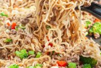 Savory Ground Beef Ramen