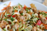 Spicy Satay Chicken Zoodles