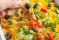 Loaded Ground Beef Taco Fiesta Dip