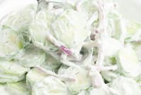 Refreshing Creamy Cucumber Dill Salad