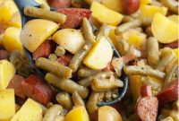 Hearty Sausage Green Bean Potato Oven Bake