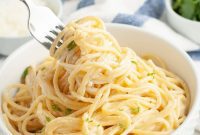 Creamy Parmesan Alfredo Spaghetti