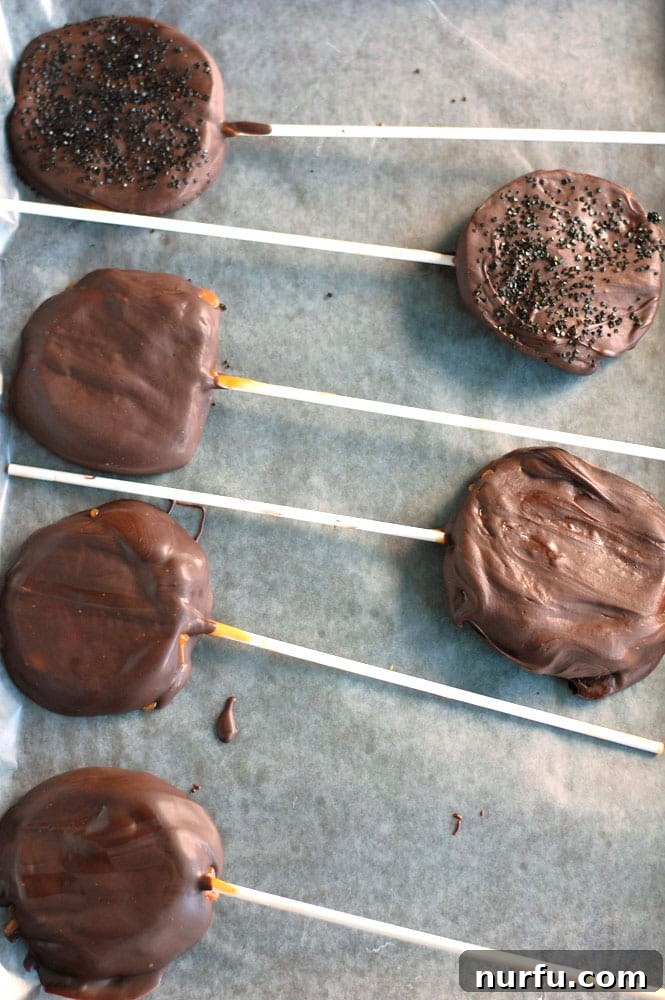 Chocolate Caramel Apple Delights 5 Chocolate and caramel apple slices with sprinkles