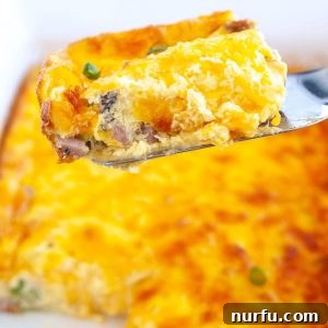 Piece of casserole on spatula