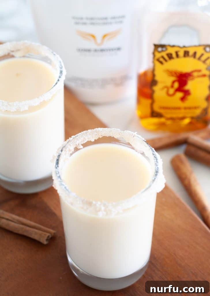 Golden Cinnamon Surge 4 shot glass with rumchata with fireball