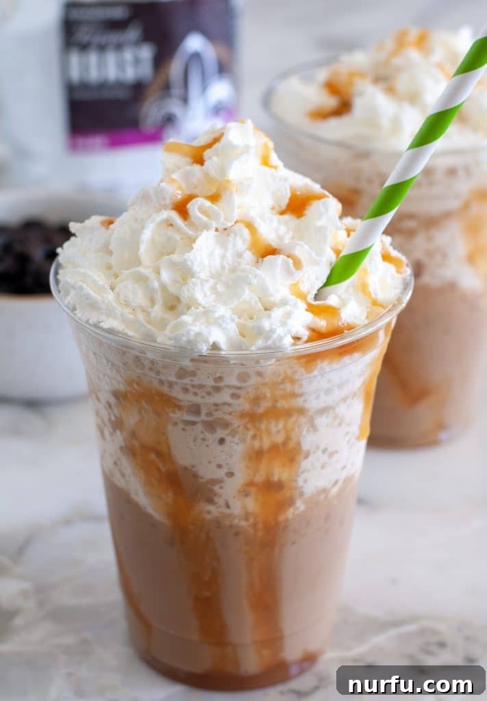 Starbucks Inspired Caramel Frappuccino At Home 4 2 glasses of frappuccino