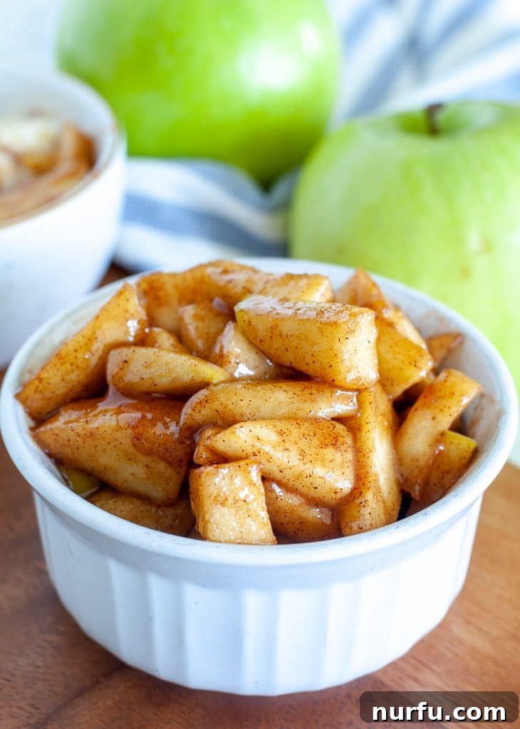 Sweet Skillet Apples 4 Cooked apples in a bowl