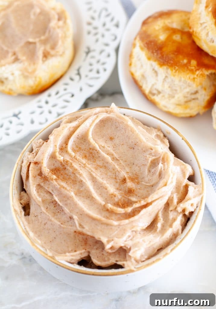 Copycat Texas Roadhouse Cinnamon Butter 4 Whipped butter in a bowl.