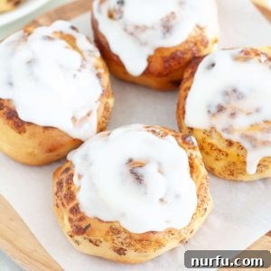 Cinnamon rolls on plate.