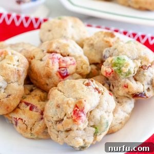 Fruit cookies on a plate