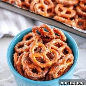 Bowl of pretzels.