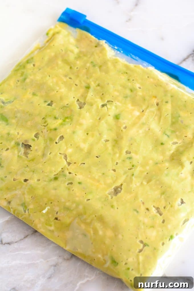 Your Guide to Freezing Guacamole 2 Freezer bag with perfectly preserved guacamole, ready for storage.