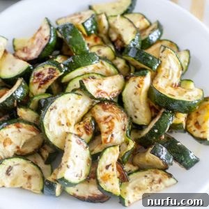 Plate of roasted zucchini.