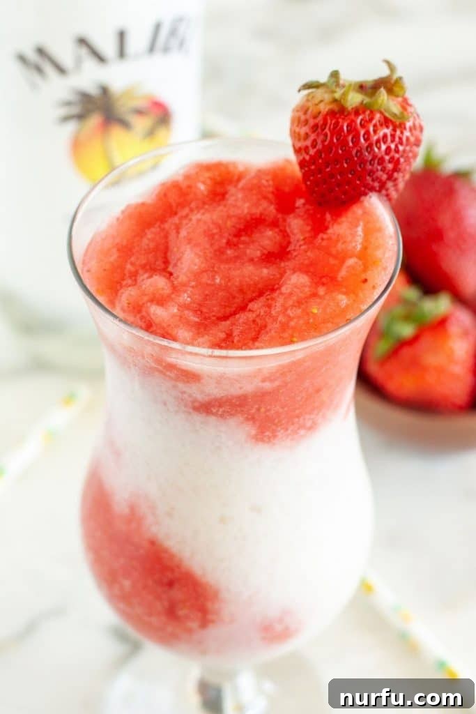 Frozen drink in a glass.