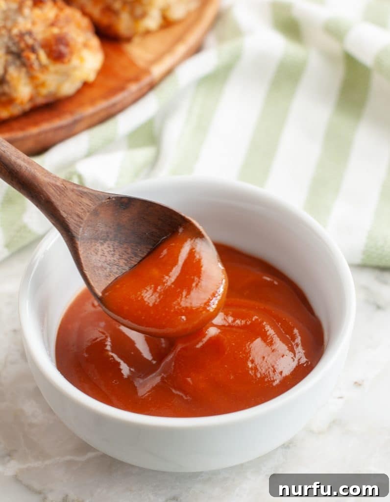 The Legendary Heinz 57 Steak Enhancer 2 Rich red homemade Heinz 57 sauce in a ceramic bowl with a wooden spoon, ready to be served with your favorite dishes.