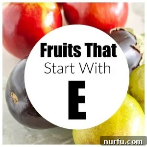Unveiling 17 Fruits That Start With E 3 Apples, pears and eggplant.