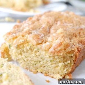 Loaf of zucchini bread.