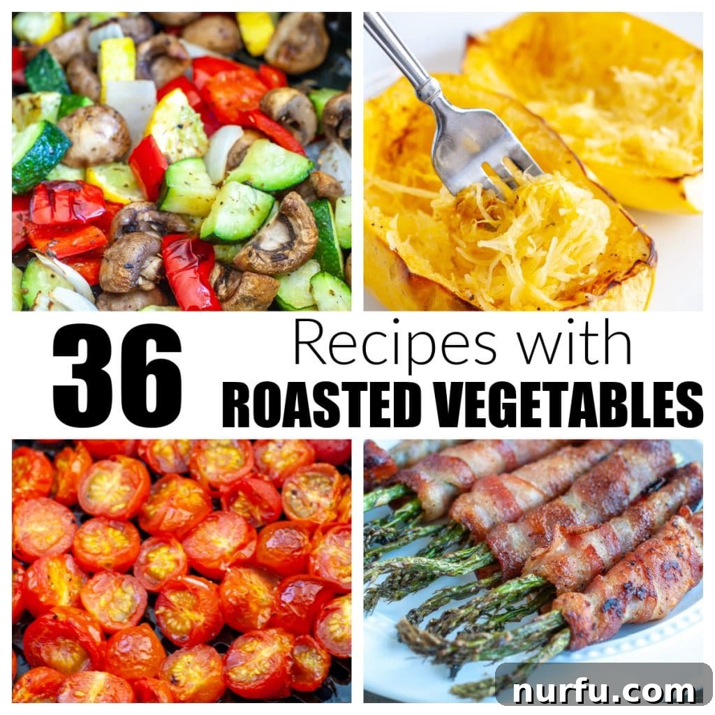 36 Irresistible Roasted Vegetable Creations 2 A vibrant assortment of perfectly roasted vegetables, including bell peppers, zucchini, carrots, and broccoli, arranged on a baking sheet, ready to be enjoyed as a healthy and flavorful meal or side dish.