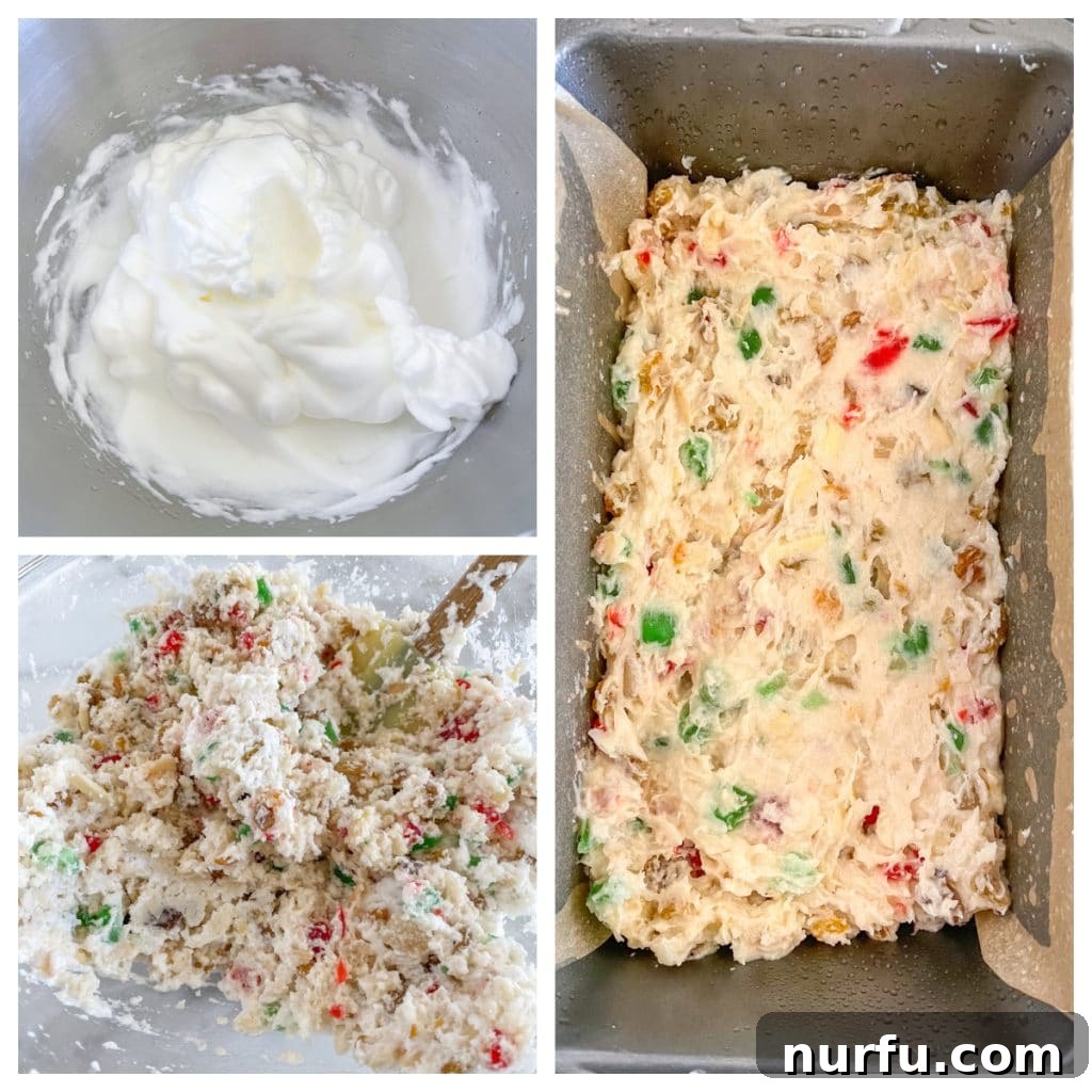 Candied Citrus & Ivory Cake 4 Bowl and pan of batter.