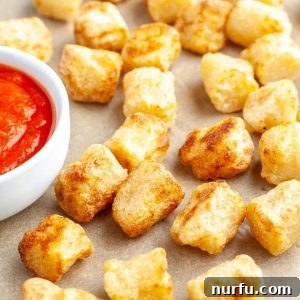 Plate of gnocchi, a delicious serving of crispy air fryer cauliflower gnocchi.