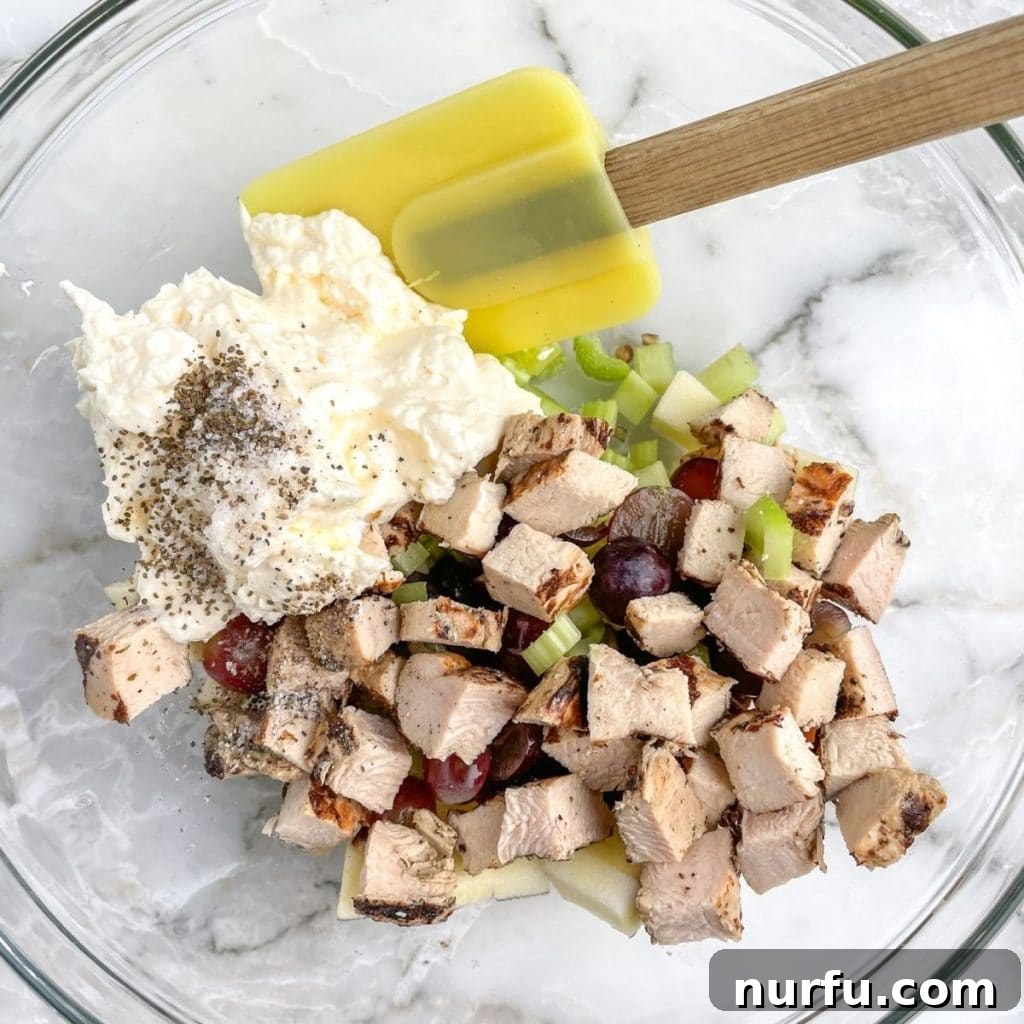 Arby's Style Homestyle Chicken Salad 5 Bowl of mayo, diced chicken, celery, and seasonings.