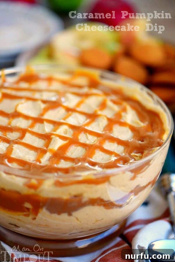 15 Next-Level Dips for Your Best Party Yet 17 Seasonal Caramel Pumpkin Cheesecake Dip, perfect for fall and holidays.