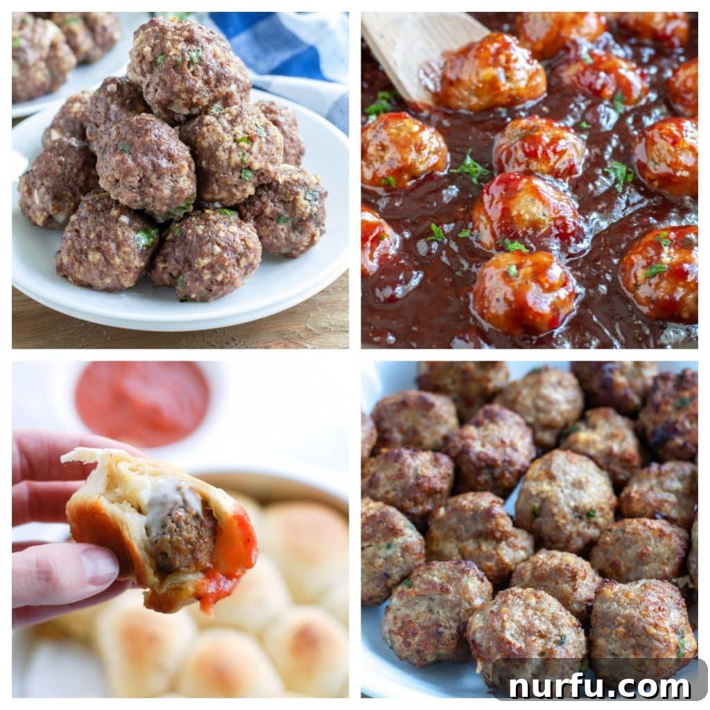 25 Ultimate Meatball Recipes 2 A vibrant plate featuring an assortment of cooked meatballs and golden-brown meatball biscuits, invitingly arranged for a delicious meal.