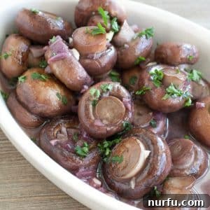 Dish with sautéed mushrooms.
