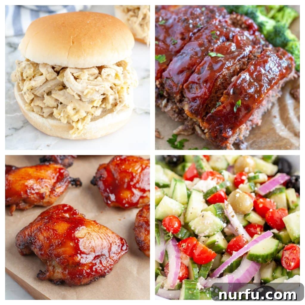 21 Perfect Sides for Your Mac and Cheese 2 Chicken sandwich, meatloaf, chicken thighs, and cucumber salad.