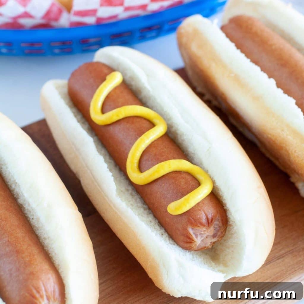 21 Perfect Sides for Your Mac and Cheese 6 Hot dogs in a bun with mustard.