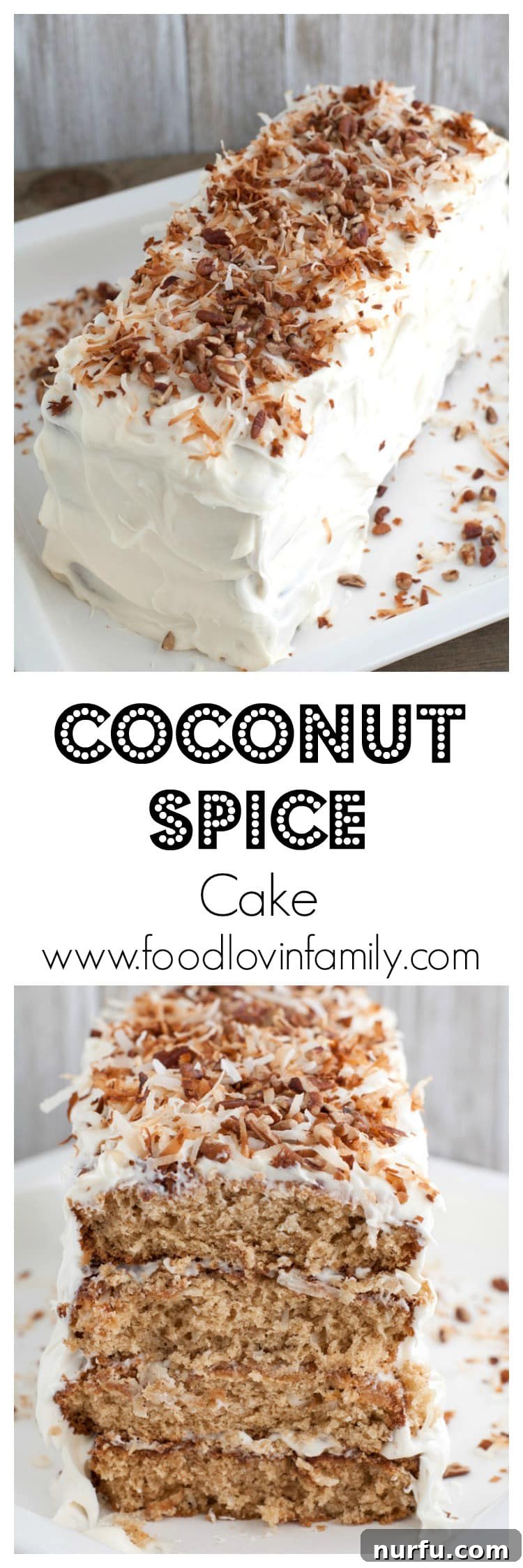 Exotic Coconut Spice Delight 7 A festive image featuring the coconut spice cake, possibly with holiday decorations or autumn elements.