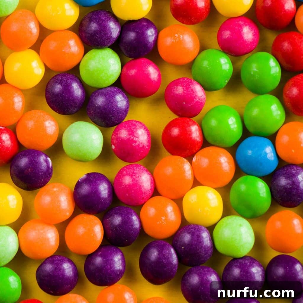 Cinema Snack Sensations 3 A colorful assortment of Skittles candy, representing the classic sweet treats perfect for a movie night.
