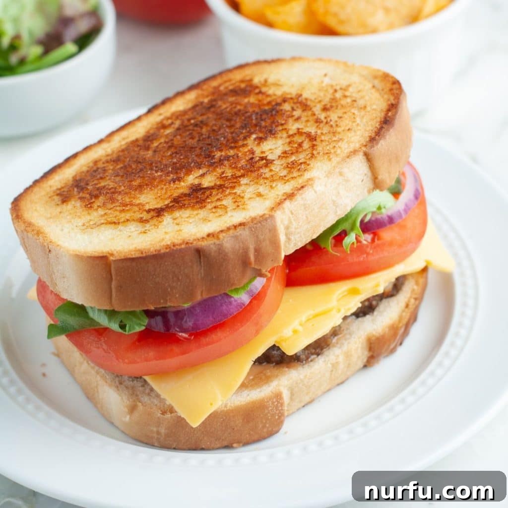 Meatloaf sandwich on a plate.