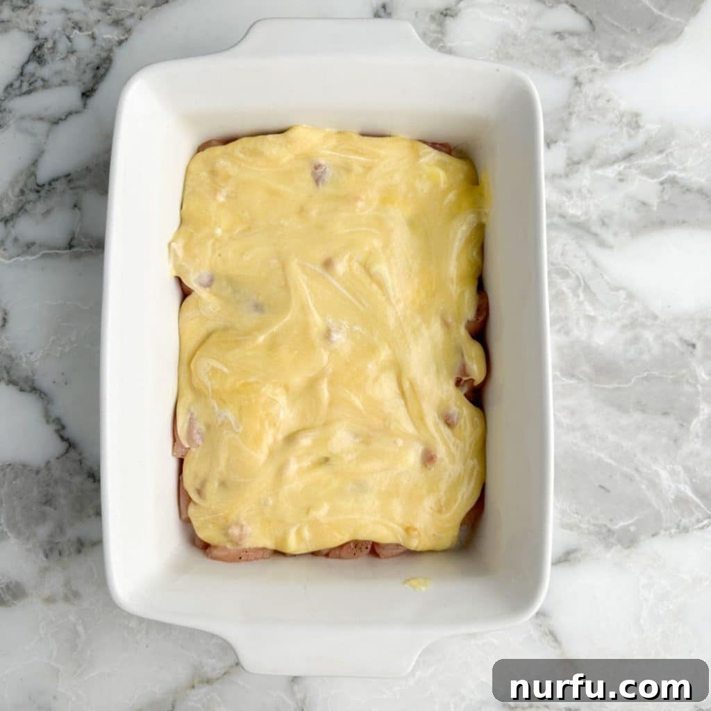 Quick Chicken and Stuffing Casserole 5 Casserole dish with cream of chicken soup.