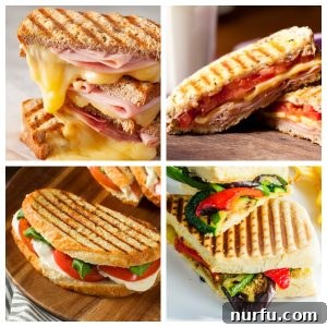 Four different panini recipes.