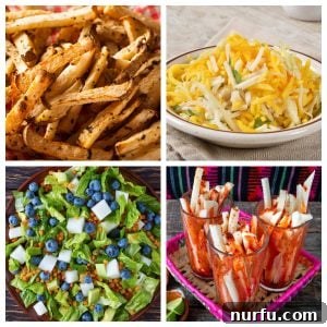 21 Fresh Takes on Jicama Crisp Cool and Completely Delicious 3 Jicama fries, slaw, salad, and seasoned jicama.