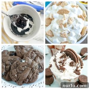 Oreo mug cake, Oreo dip, Oreo cookies, Oreo milkshake.