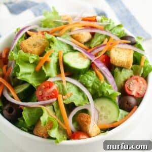 Simple House Salad Perfection 5 Bowl of house salad.