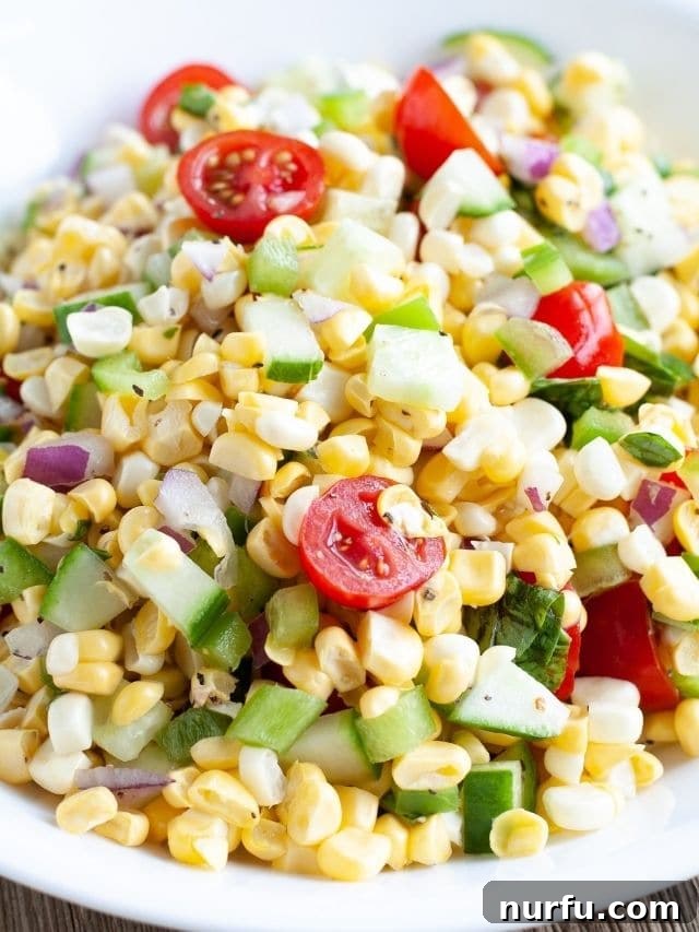 Beyond the Bun: 31 Sides for Sloppy Joes 10 Corn salad in a bowl.