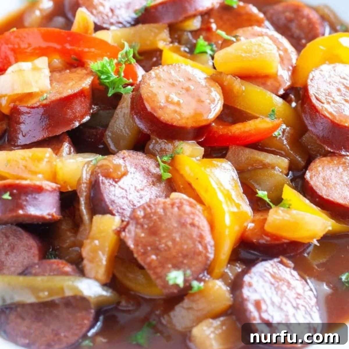 31 Effortless Friday Feasts for a Relaxing Night In 13 Kielbasa wit peppers and onions.