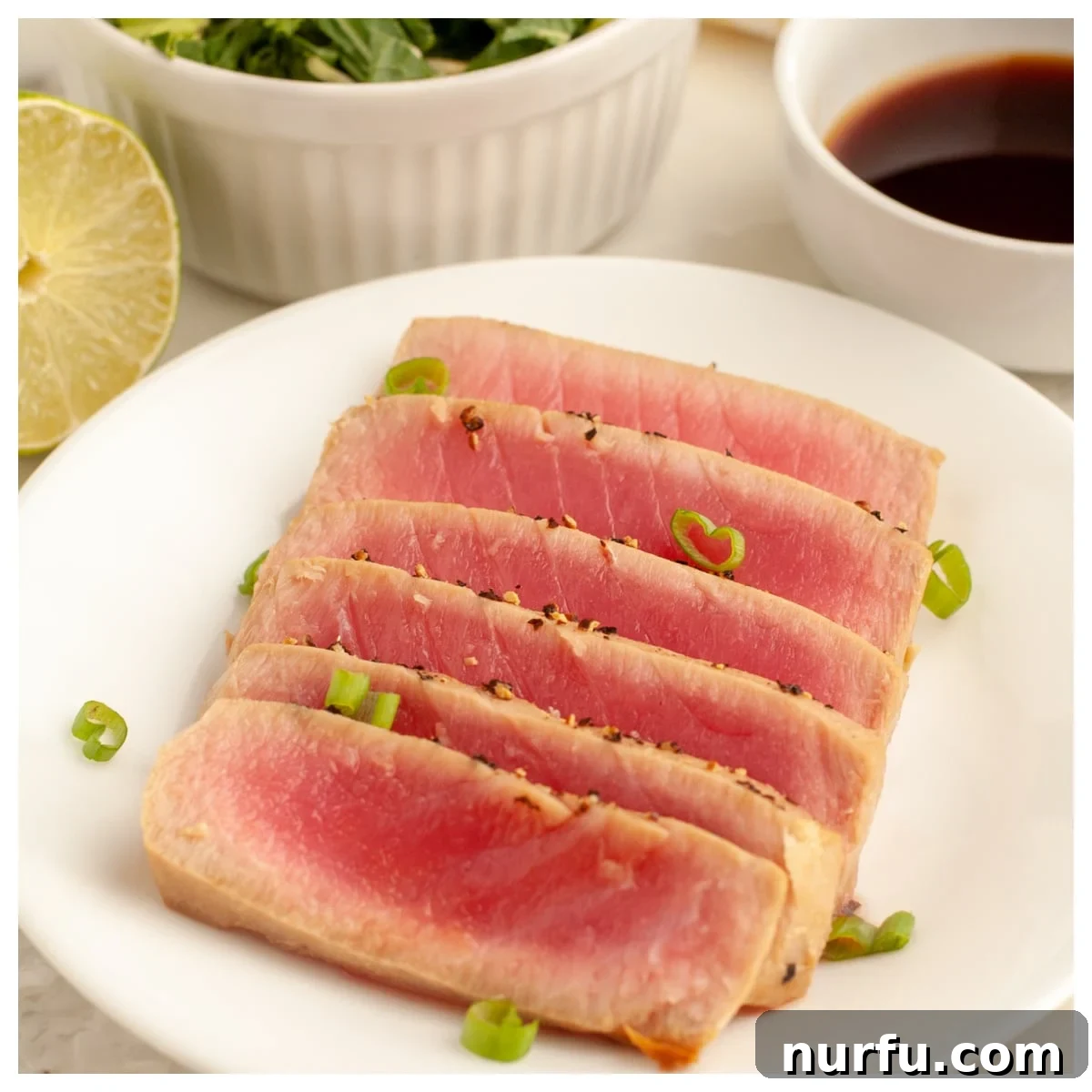 31 Effortless Friday Feasts for a Relaxing Night In 31 Sliced tuna on a plate.