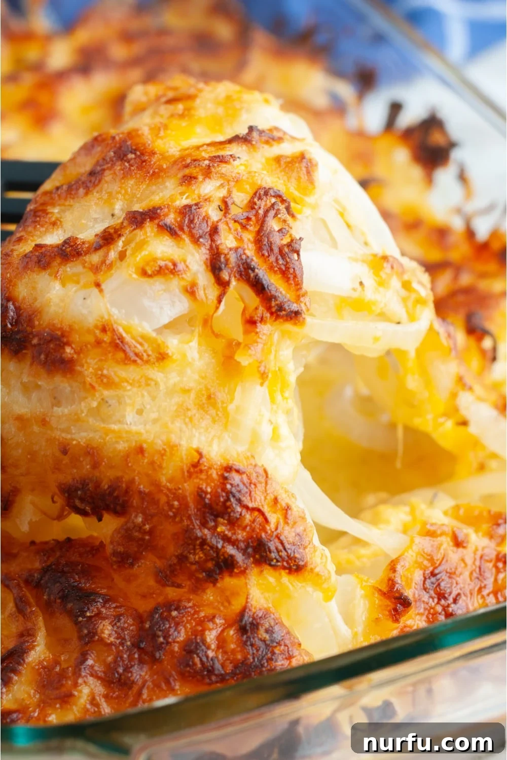 Perfect Pairings for Your Chicken Wings 18 Onion casserole with cheese in a casserole dish.