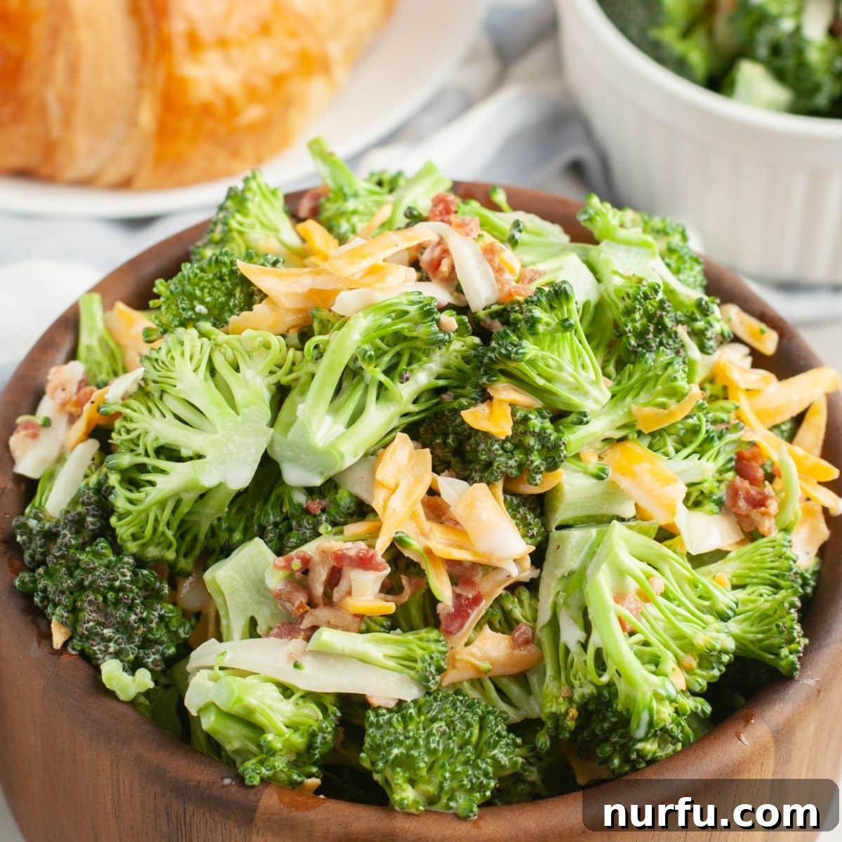 31 Perfect Side Dishes for Potato Salad 21 Bowl of broccoli salad.