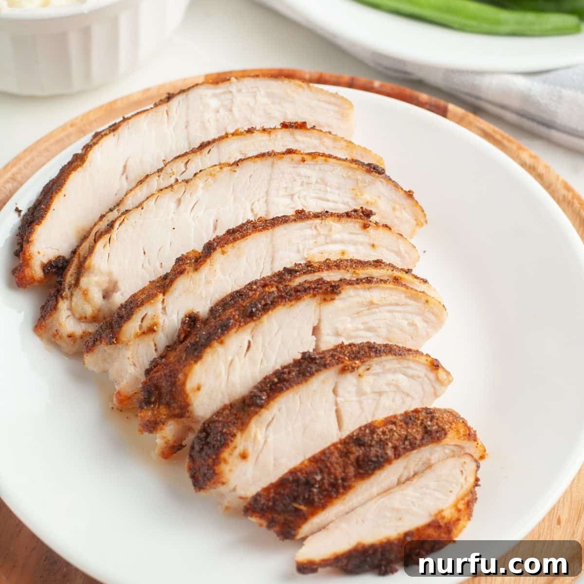 31 Perfect Side Dishes for Potato Salad 31 Sliced turkey tenderloin on a plate.