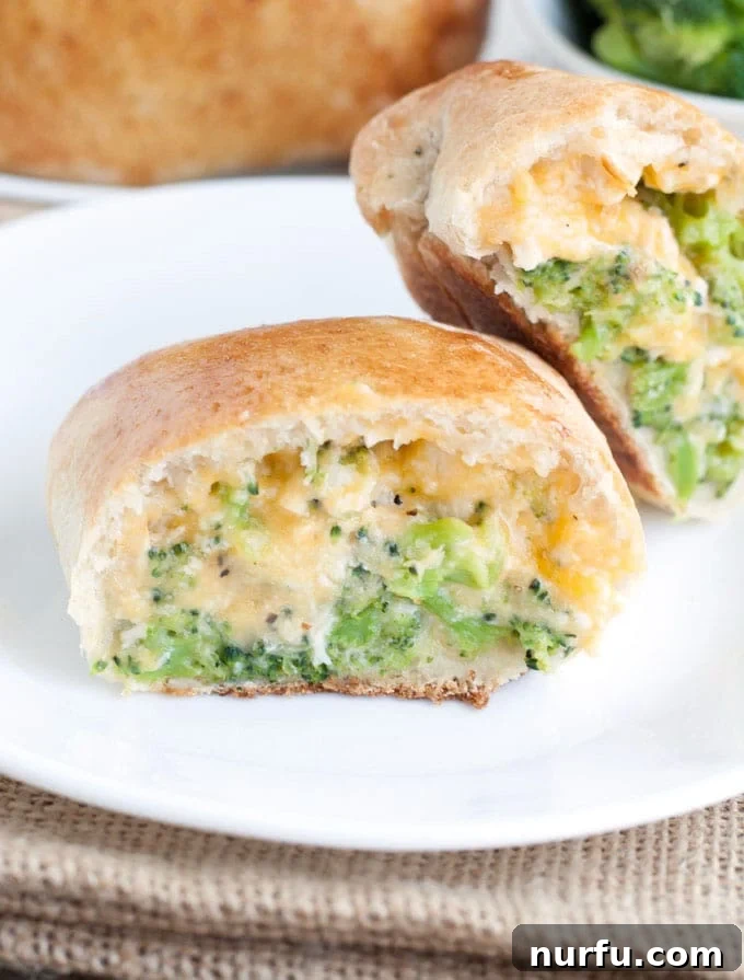 Homemade Chicken Broccoli and Cheese Pockets Homemade Chicken Broccoli and Cheese Pockets on a plate, golden brown and inviting