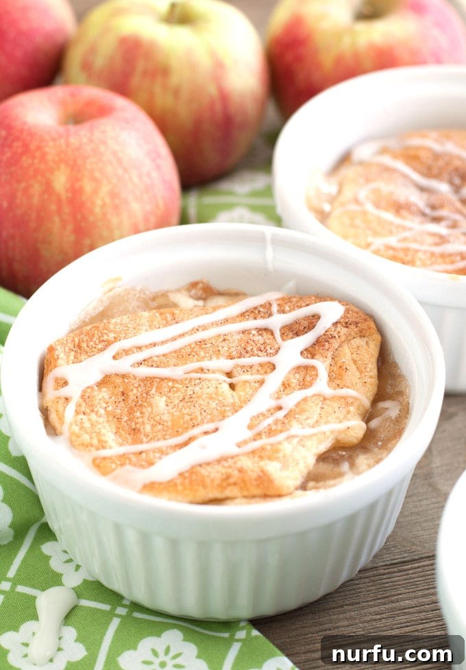 Apple Desserts Assorted mini apple desserts with glaze on a white plate